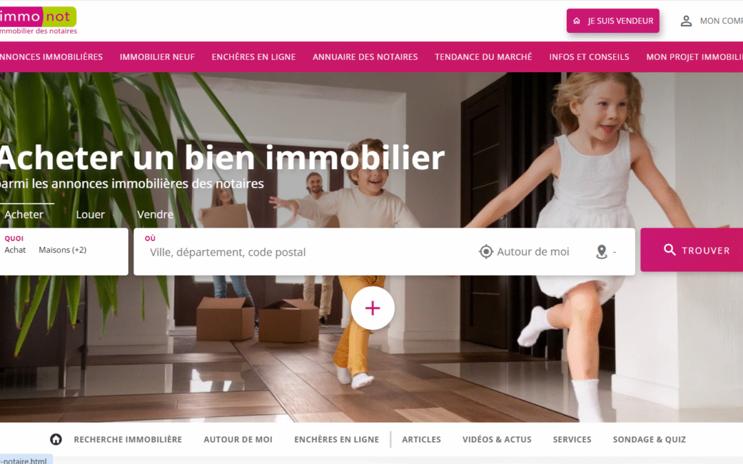 Immonot : le guide complet du site immobilier des notaires français